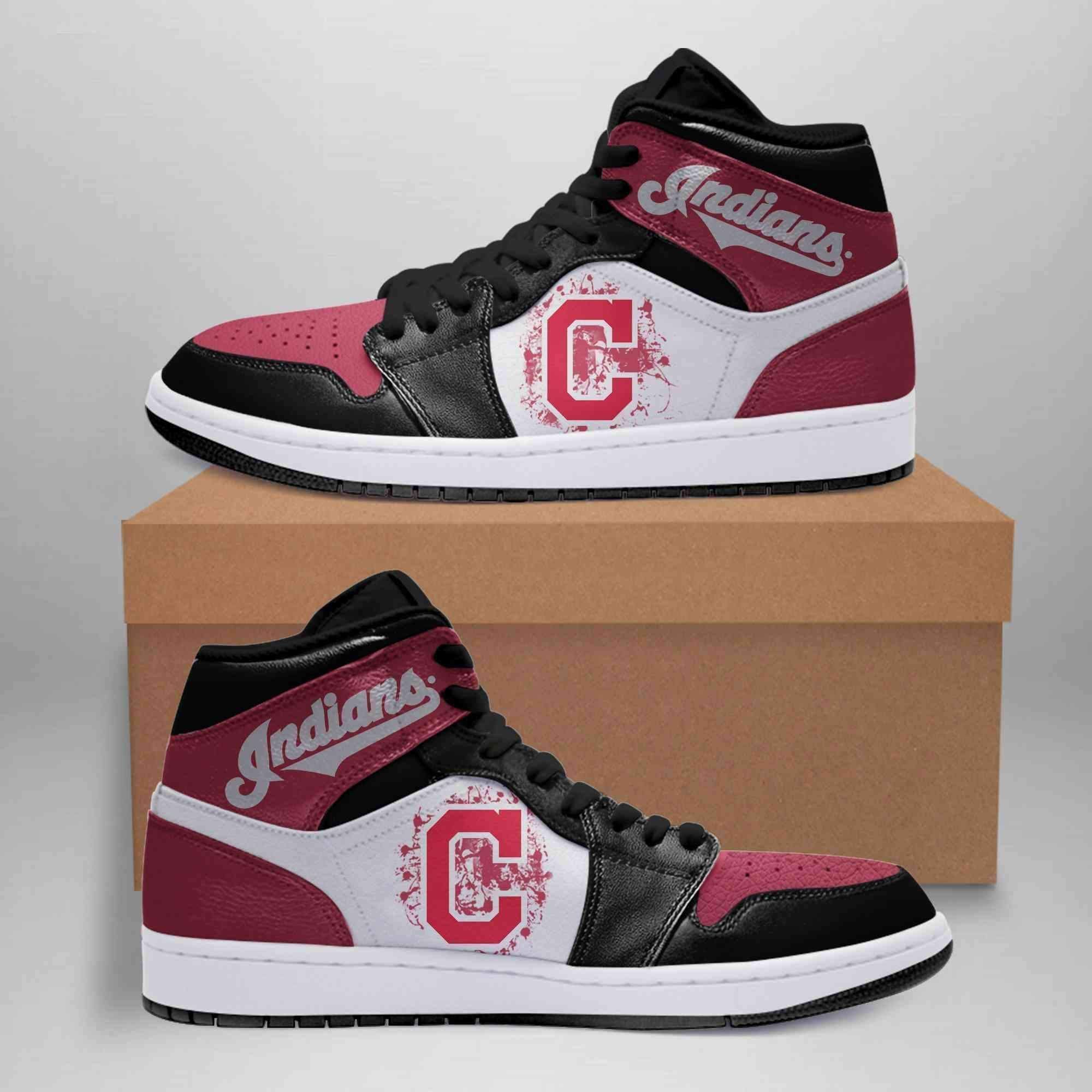 Cleveland Indians 02 Mlb Air Jordan Shoes Sport Sneakers