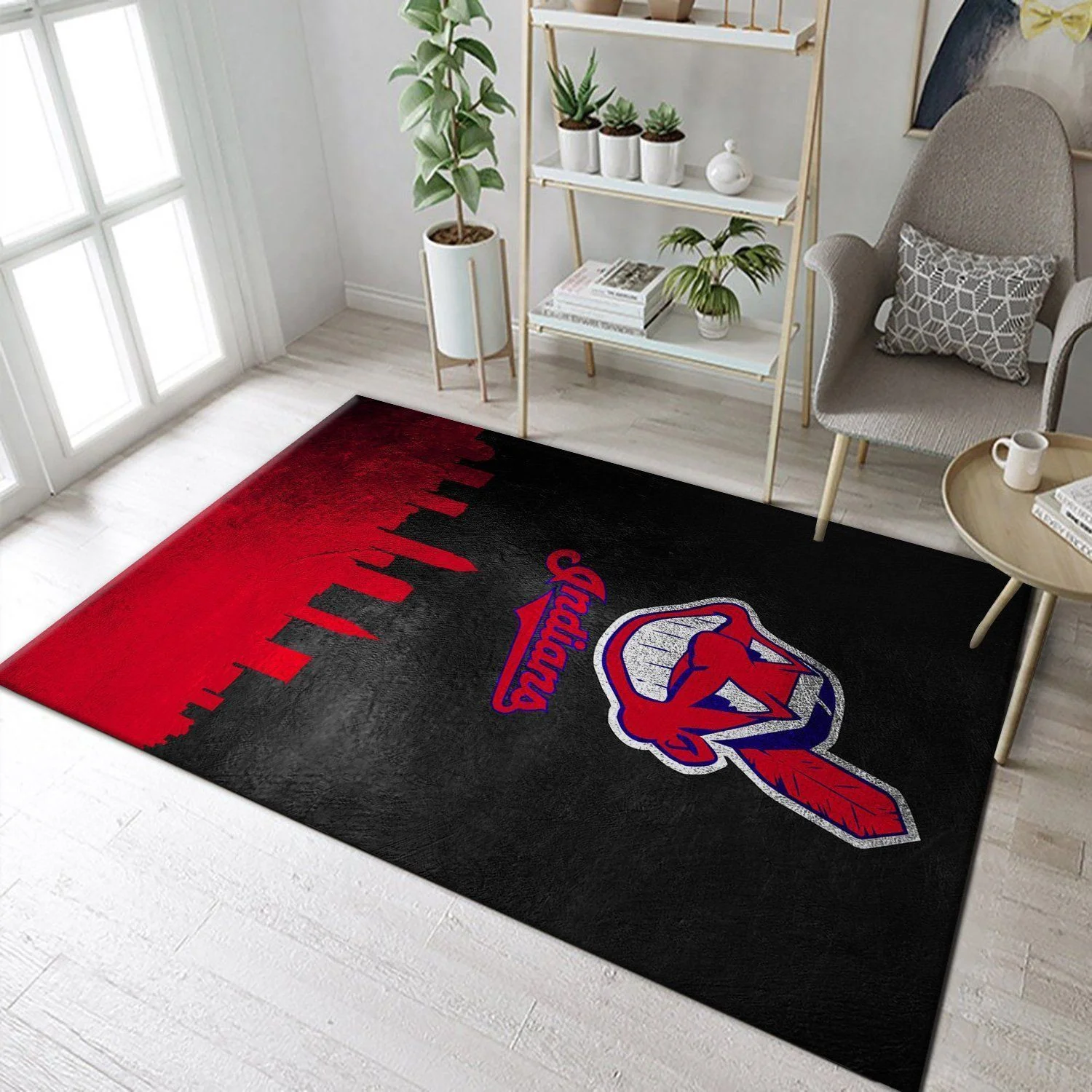 Cleveland Indians Skyline Area Rug Carpet