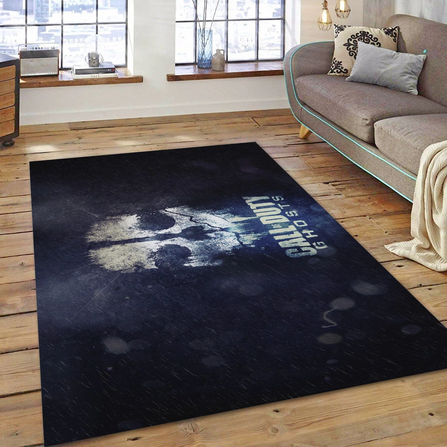 Cod Ghosts Skull Video Game Area Rug Area