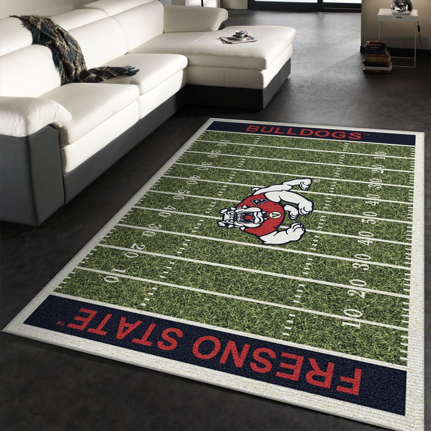 College Cal State Fresno NFL Team Logo Area Rug