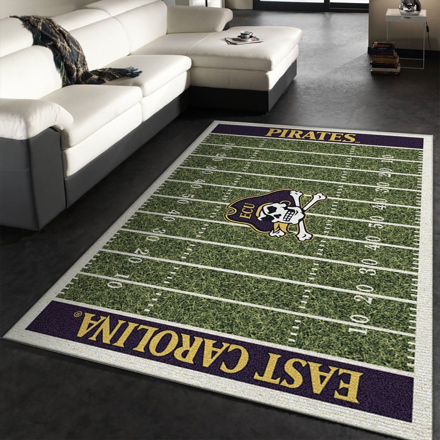 College East Carolina NFL Team Logo Area Rug