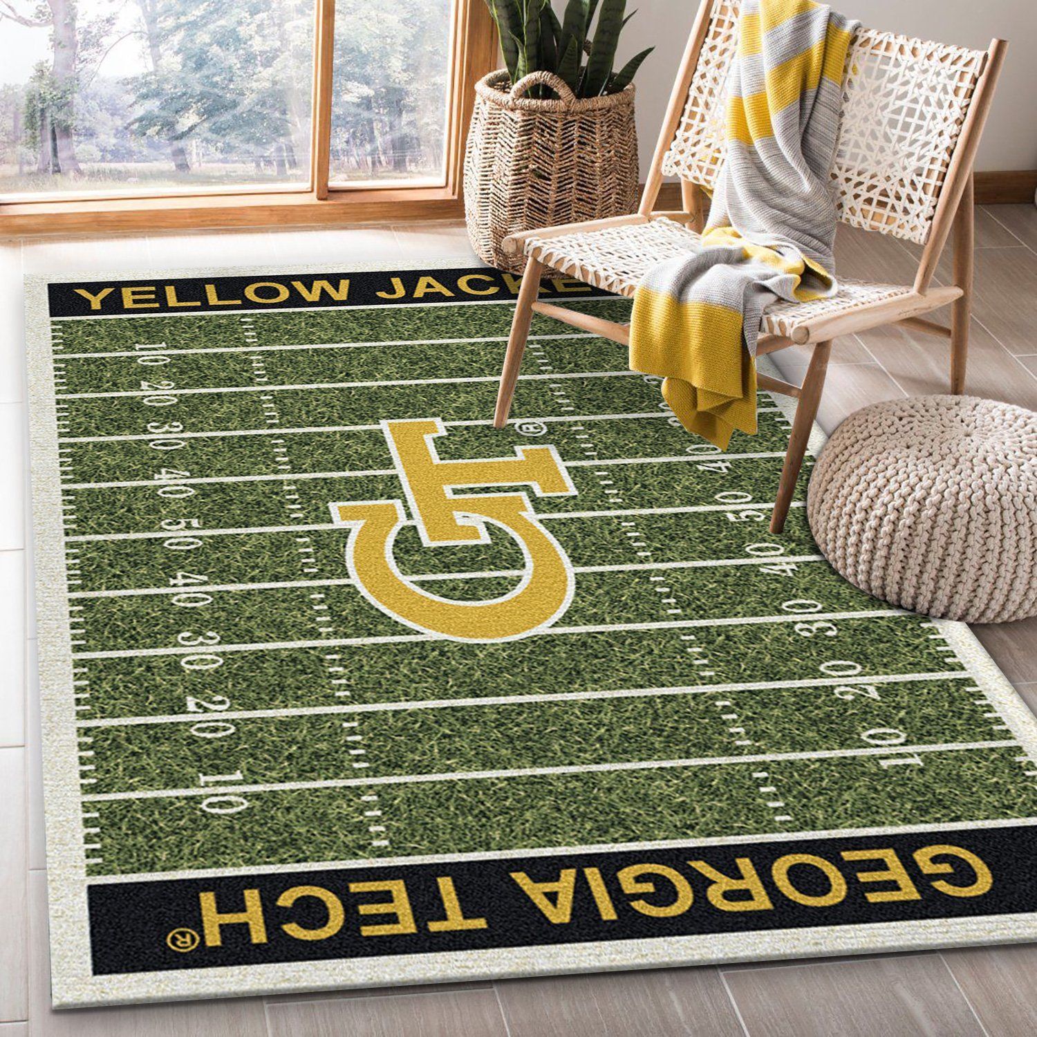 College Georgia Tech NFL Team Logo Area Rug