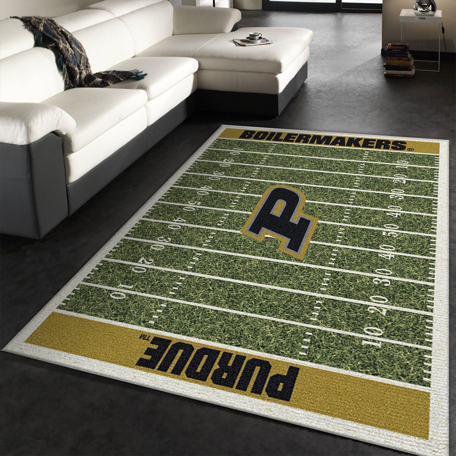 College Purdue NFL Team Logo Area Rug