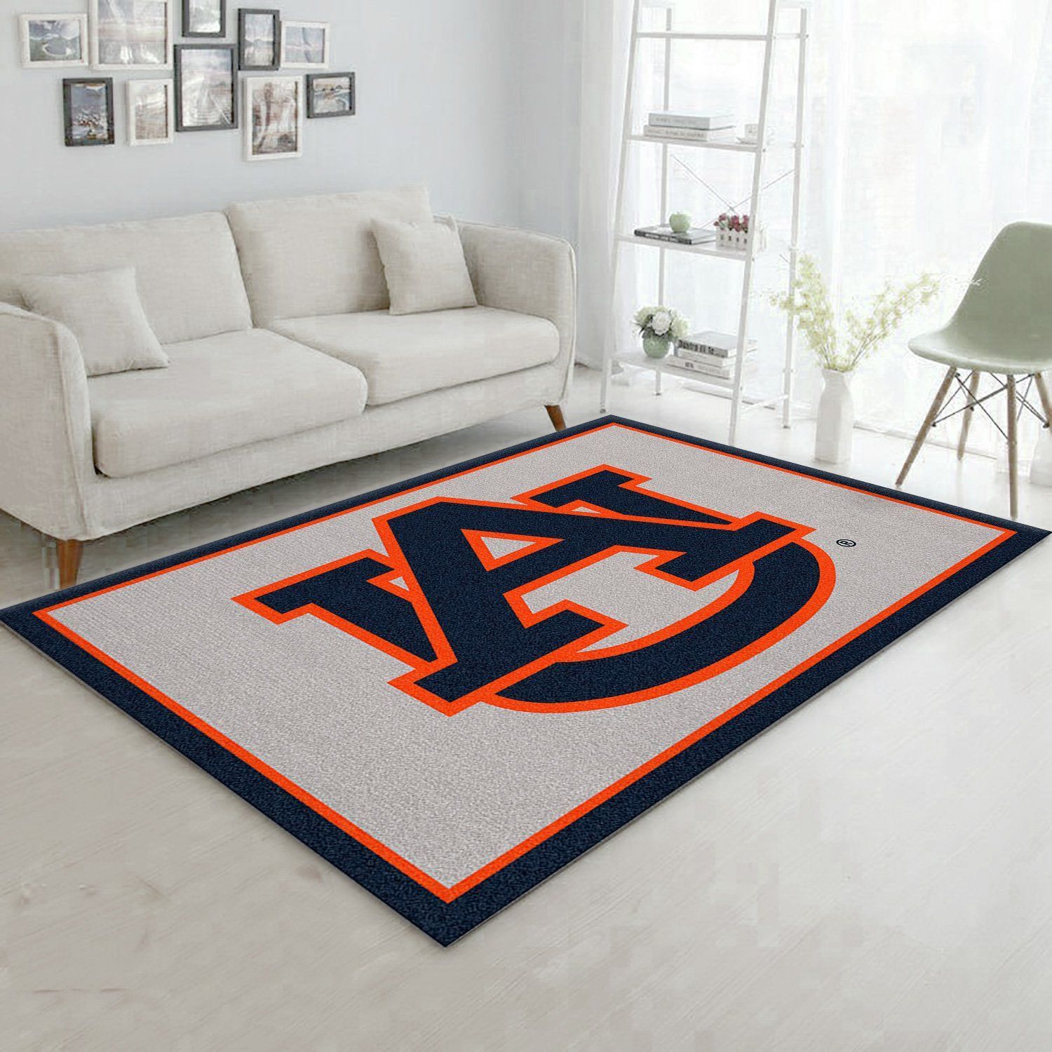 College Spirit Auburn Sport Area Rug Carpet Team Logo Family Gift US Decor - Indoor Outdoor Rugs