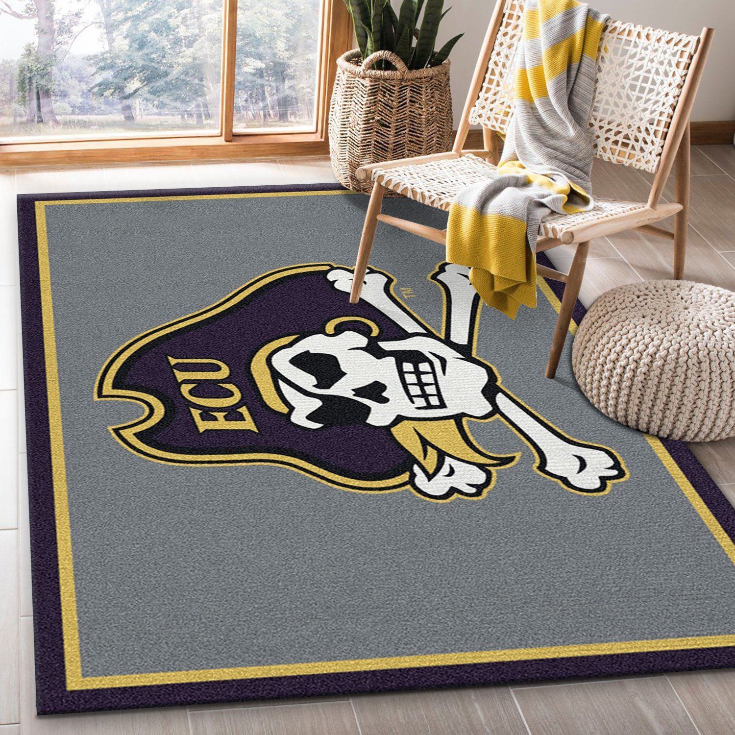 College Spirit East Carolina Sport Area Rug For Christmas Team Logo Christmas Gift US Decor - Indoor Outdoor Rugs