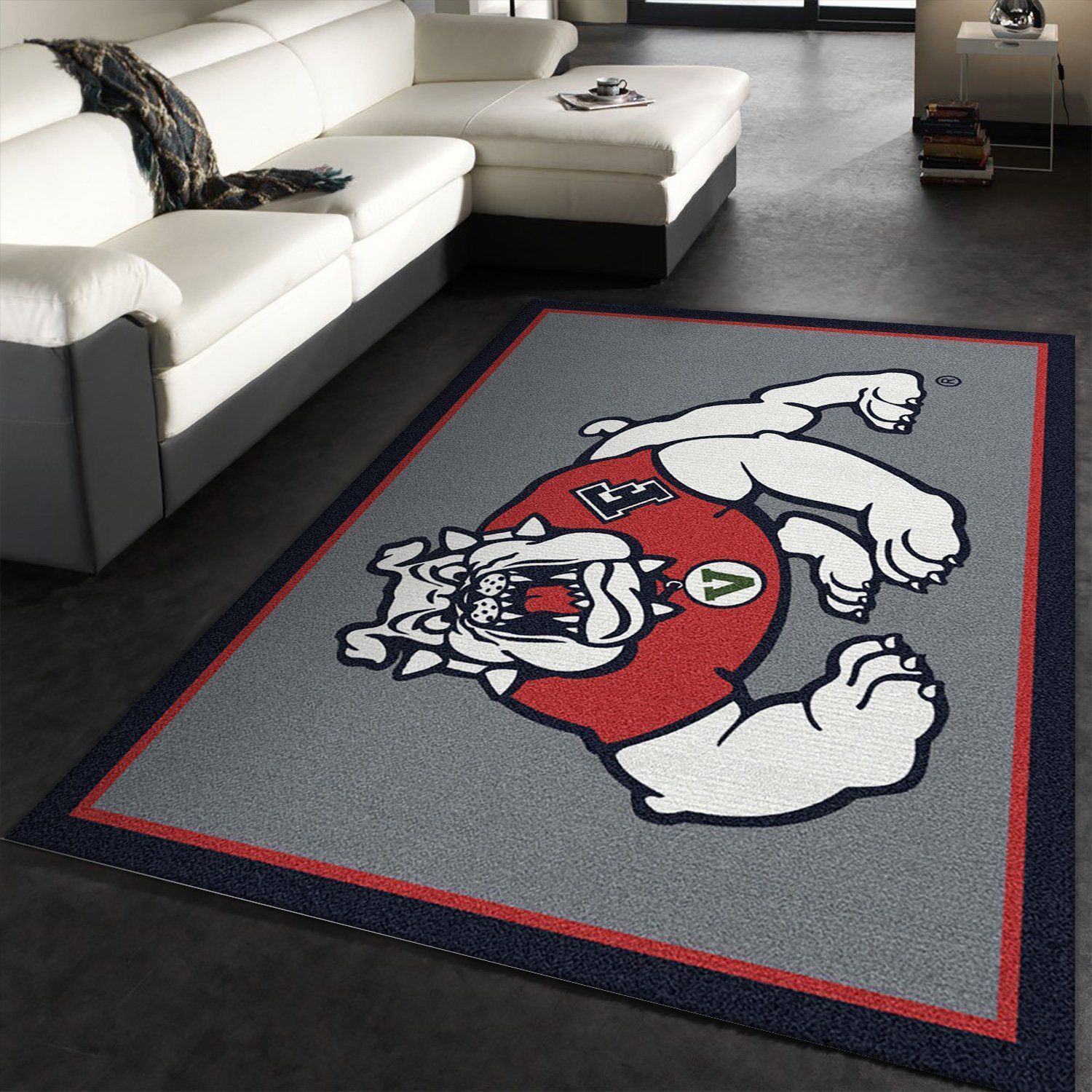 College Spirit Fresno State Sport Area Rug Team Logo Family Gift US Decor - Indoor Outdoor Rugs