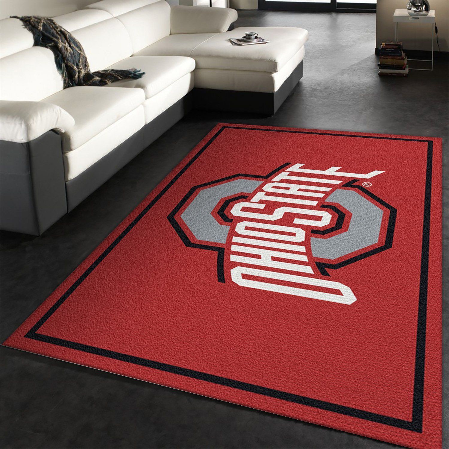 College Spirit Ohio State Sport Area Rug For Christmas Team Logo Home Decor Floor Decor - Indoor Outdoor Rugs