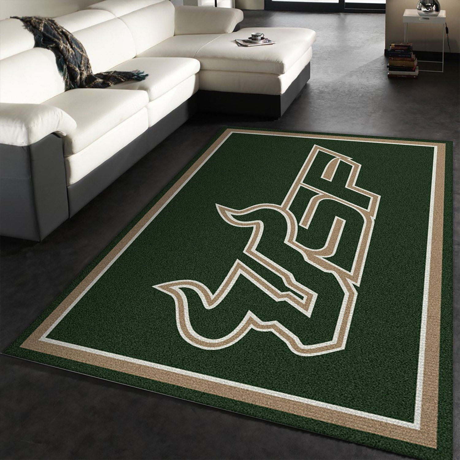 College Spirit South Florida Sport Area Rug Carpet Team Logo Home Decor Floor Decor - Indoor Outdoor Rugs