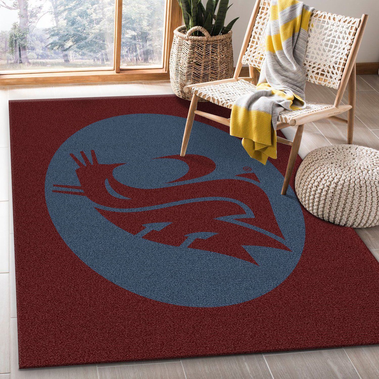 College Spirit State Sport Area Rug Team Logo Home Decor Floor Decor - Indoor Outdoor Rugs