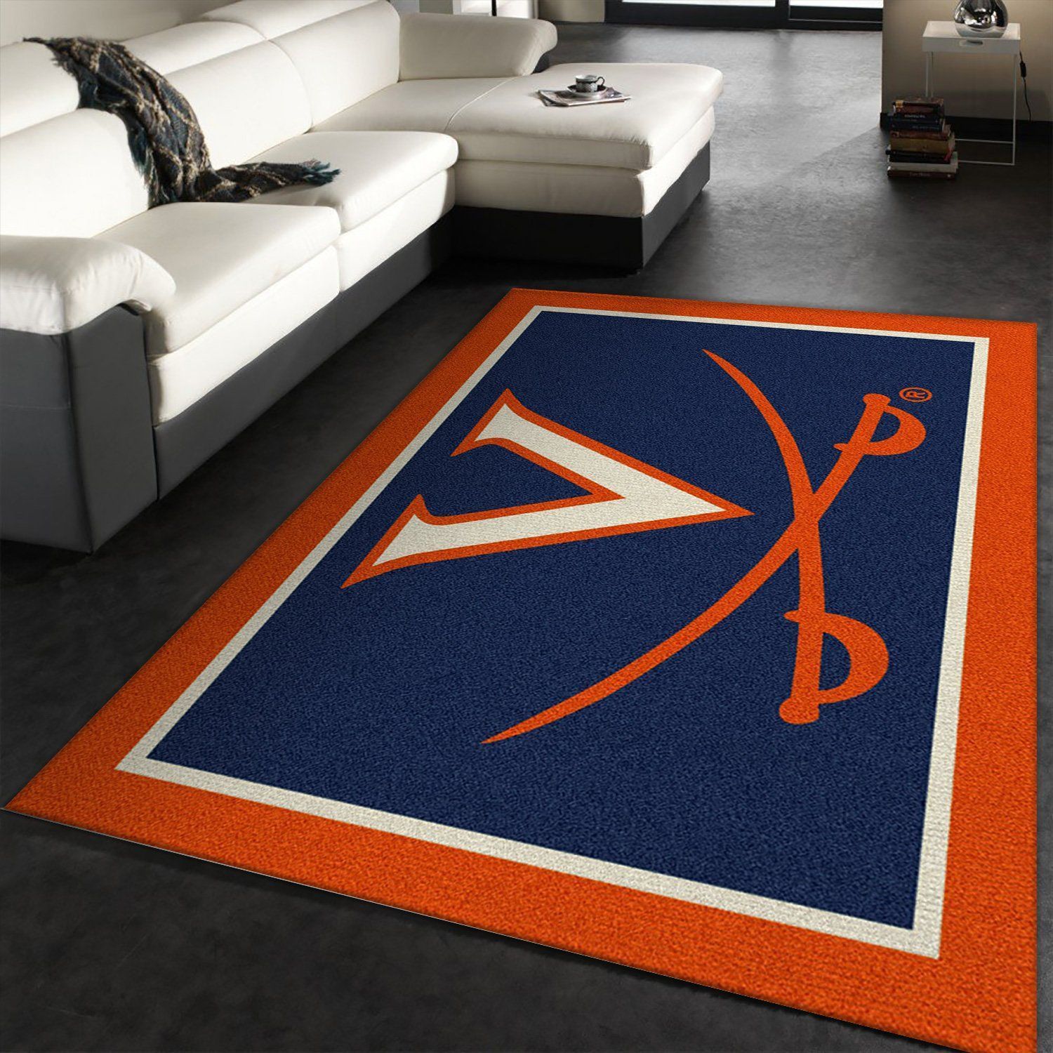 College Spirit Virginia Sport Area Rug Carpet Team Logo Family Gift US Decor - Indoor Outdoor Rugs