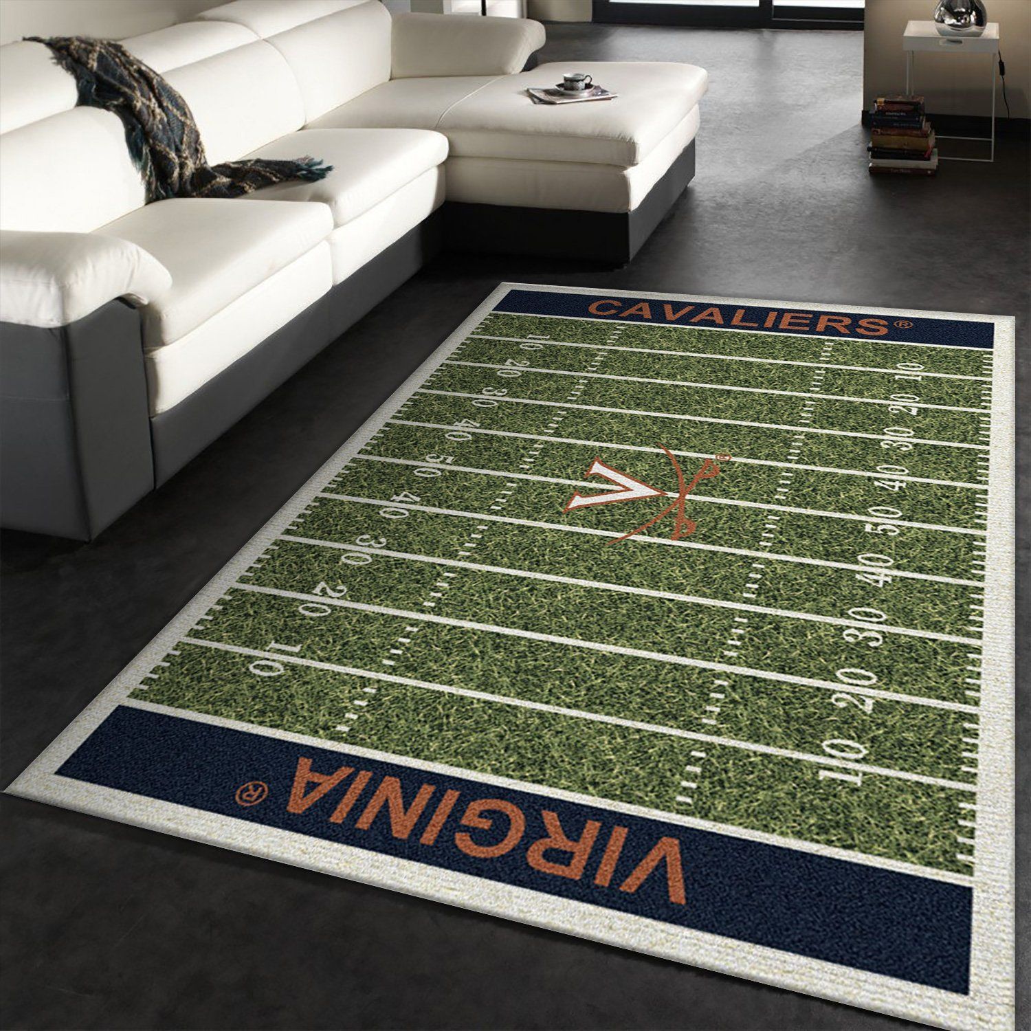 College Virginia NFL Team Logo Area Rug