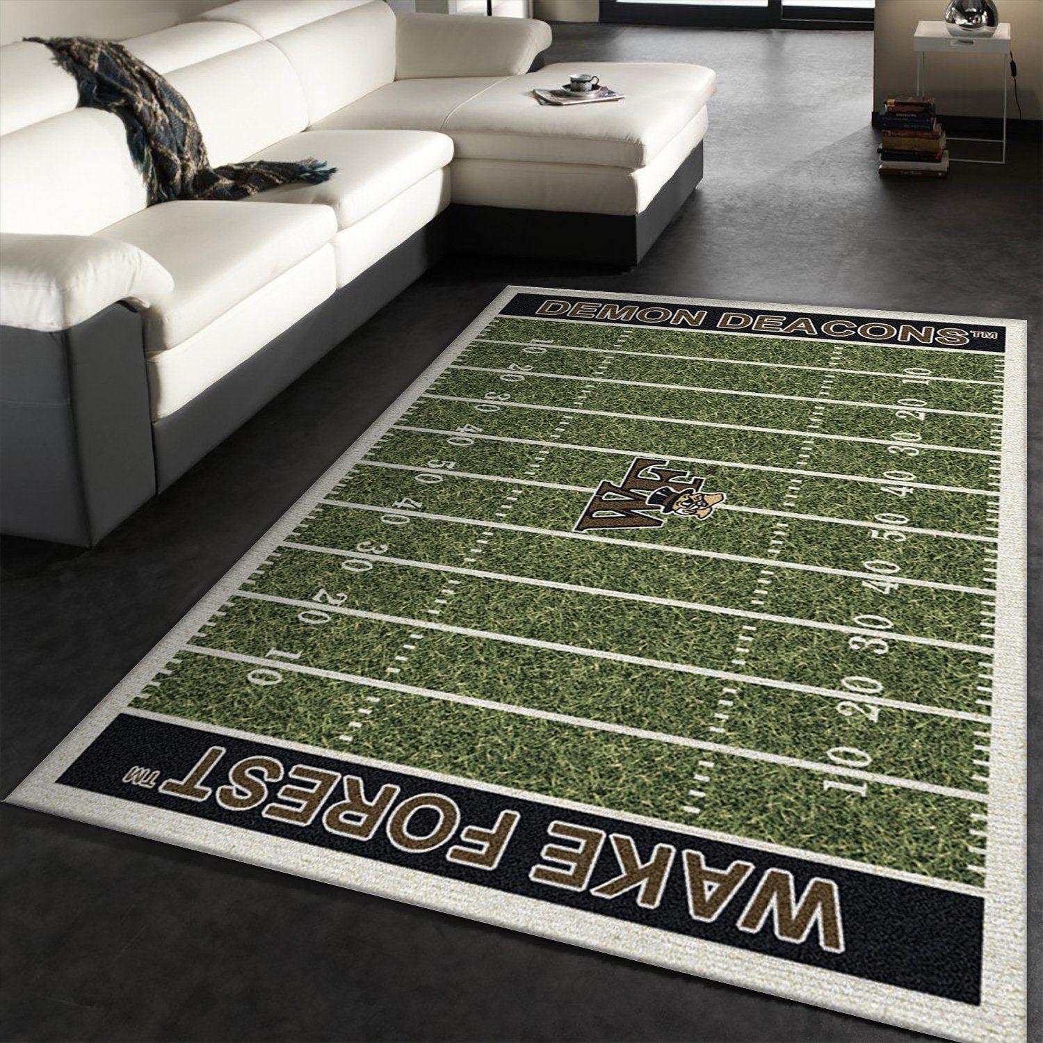 College Wake Forest NFL Team Logo Area Rug