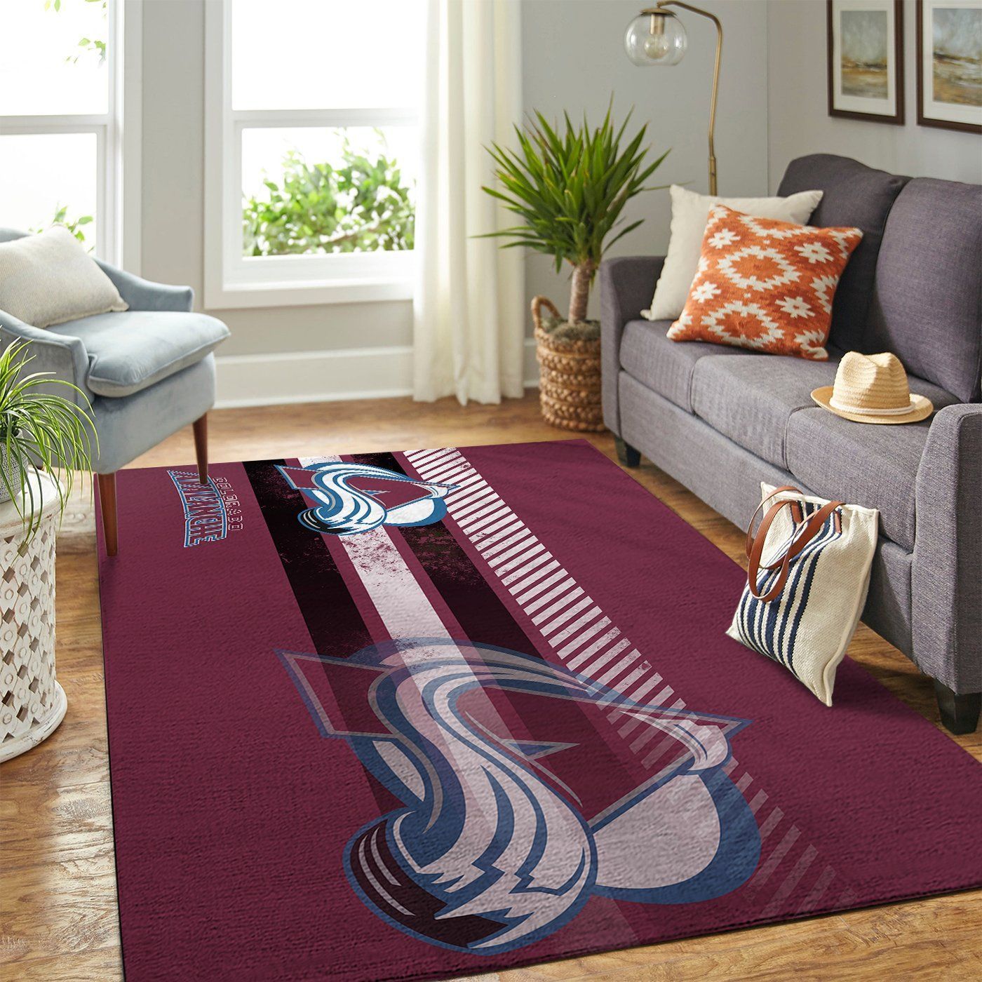 Colorado Avalanche Nhl Team Logo Nice Gift Home Decor Rectangle Area Rug - Indoor Outdoor Rugs
