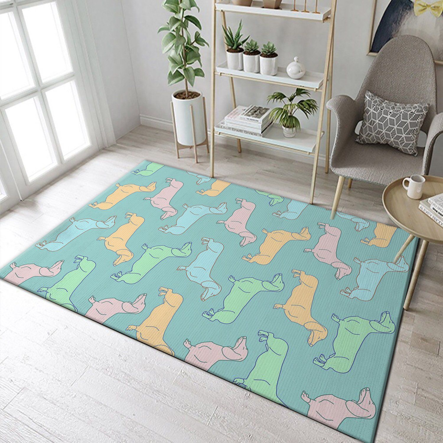 Colorful Dachshund Dogs Area Rug For Christmas, Gift for fans, Christmas Gift US Decor - Indoor Outdoor Rugs