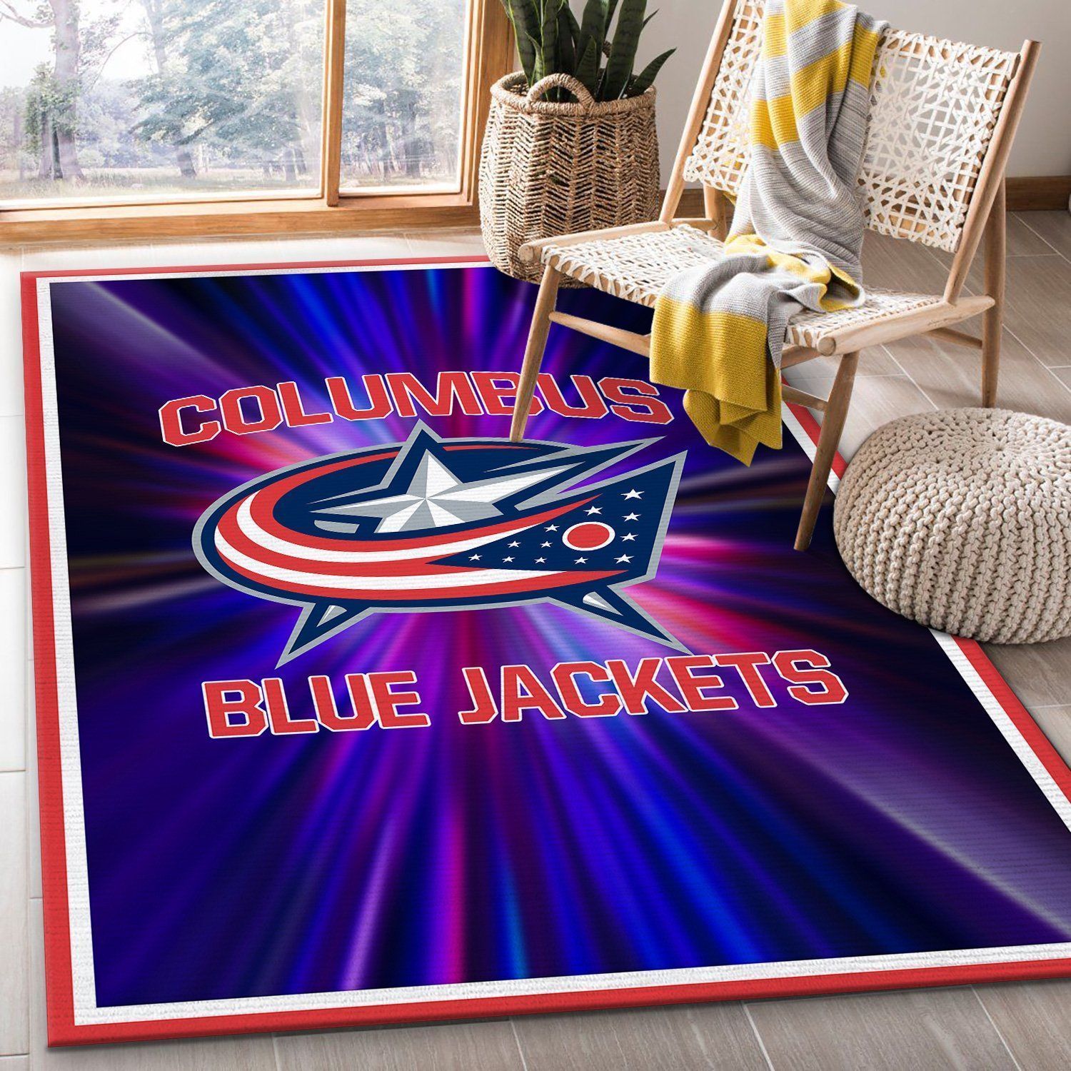 Columbus Blue Jackets NHL Area Rugs Living Room Carpet Local Brands Floor Decor The US Decor - Indoor Outdoor Rugs