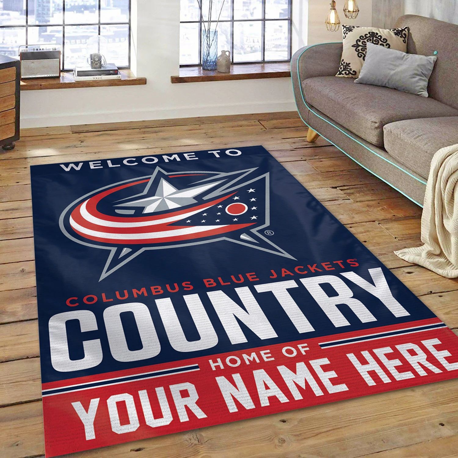 Columbus Blue Jackets Personal NHL Area Rug, Sport Living Room Rug - Home Decor - Indoor Outdoor Rugs