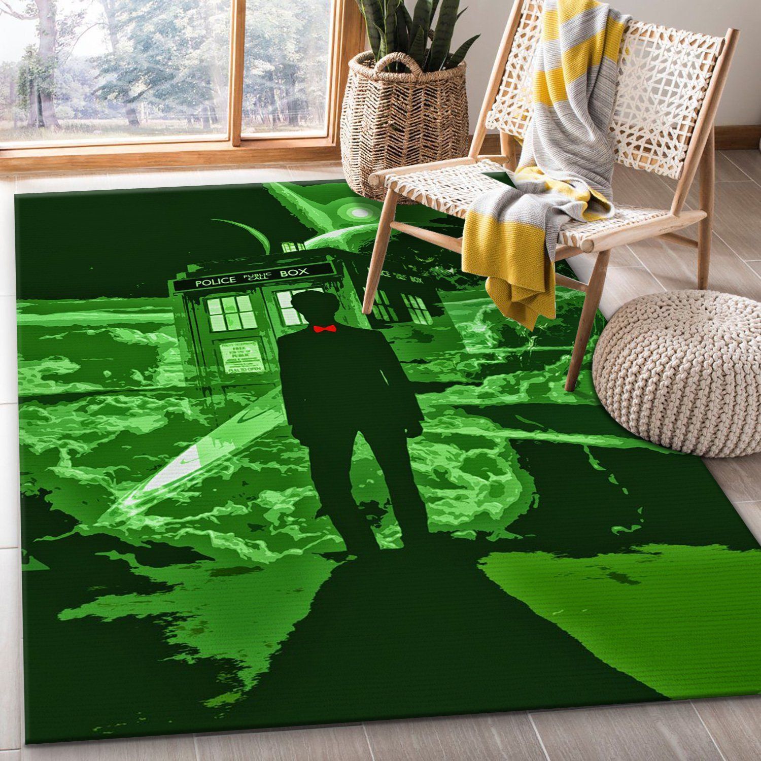 Crazy Green Area Rug For Christmas Bedroom Rug Home Decor Floor Decor - Indoor Outdoor Rugs