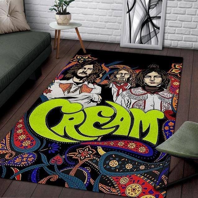 Cream Band Rug Chrismas Gift - Indoor Outdoor Rugs