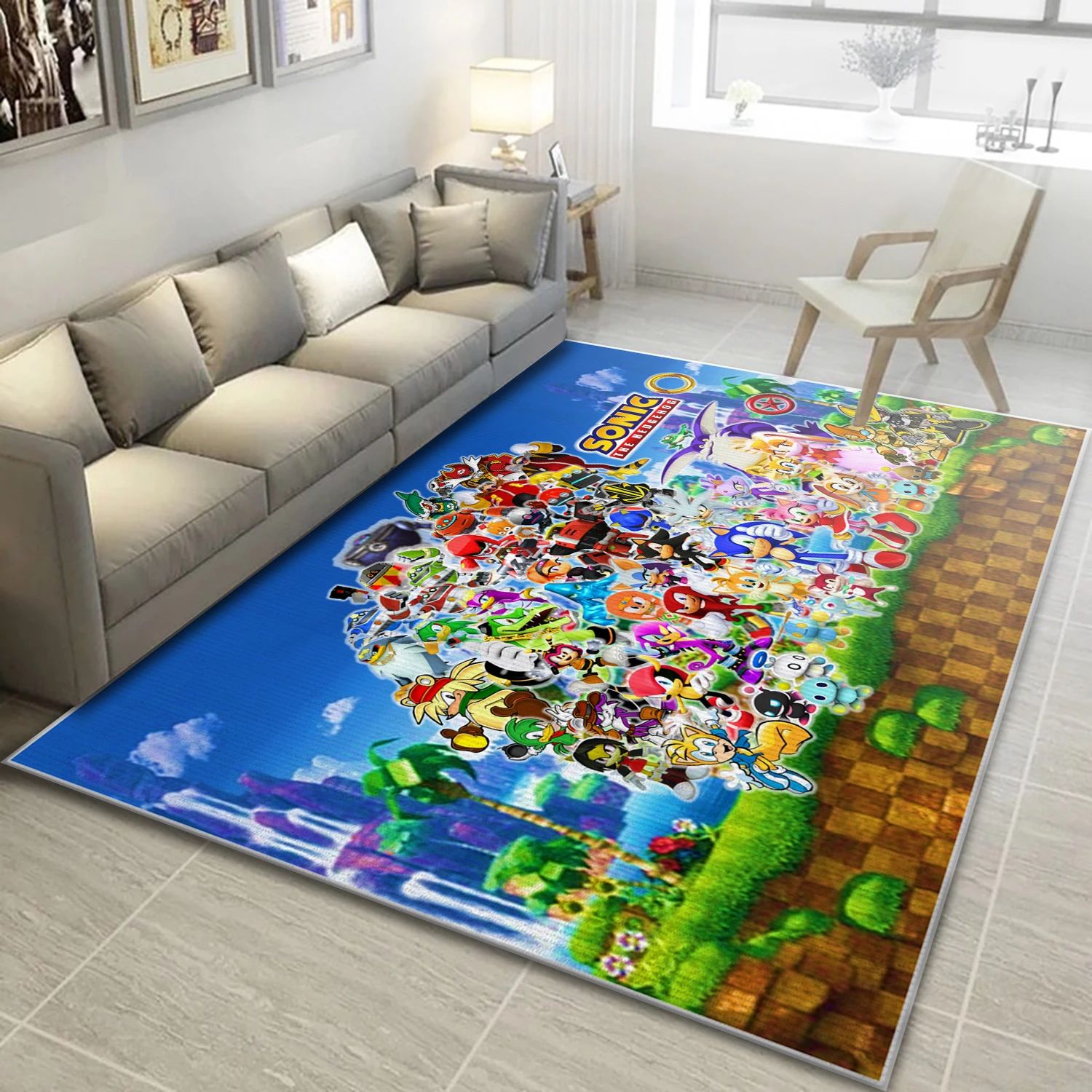 Cream The Rabbit Game Area Rug Carpet