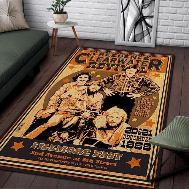 Creedence Clearwater Revival Fillmore East Area Rug Chrismas Gift - Indoor Outdoor Rugs