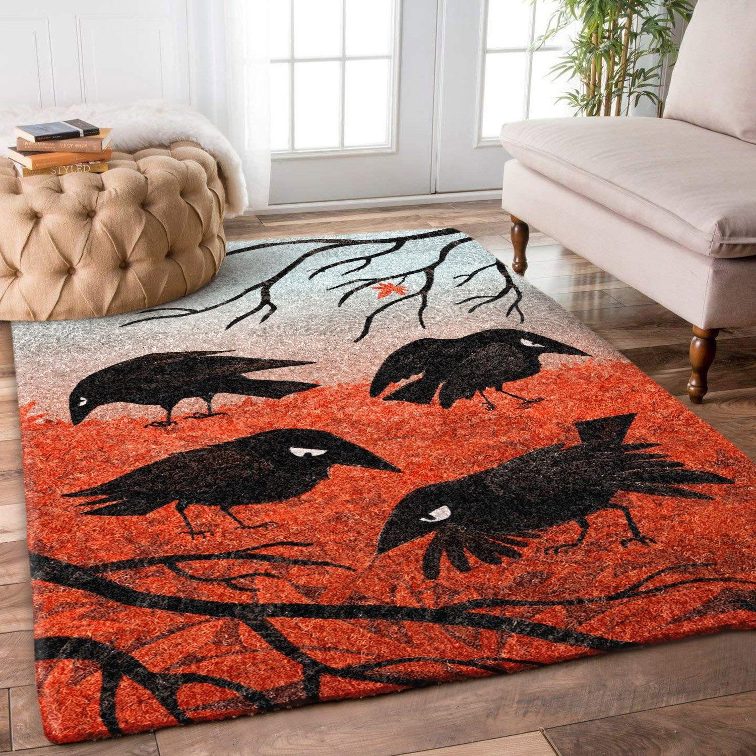 Crow Rug Chrismas Gift - Indoor Outdoor Rugs