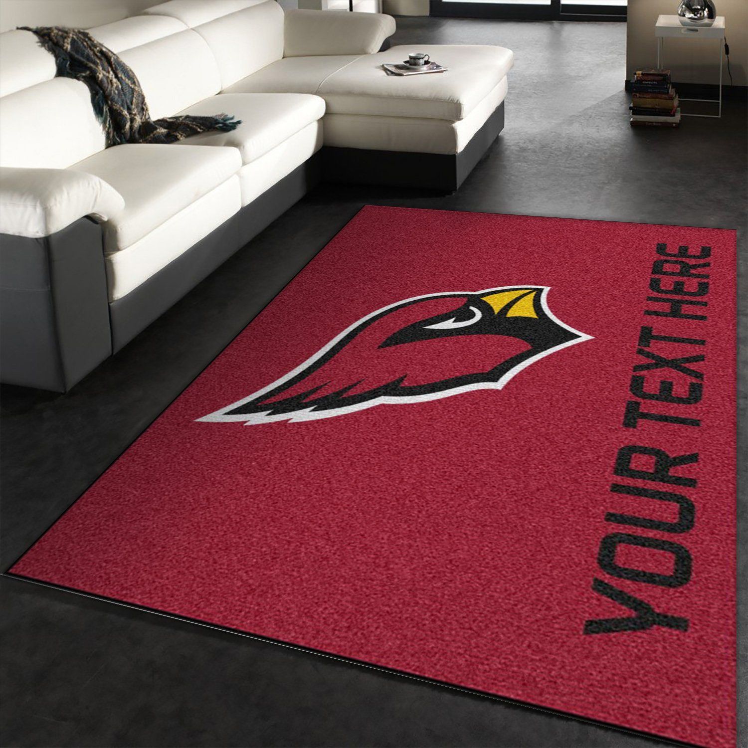 Customizable Arizona Cardinals Personalized Accent Rug NFL Area Rug For Christmas, Living Room Rug, Christmas Gift US Decor - Indoor Outdoor Rugs