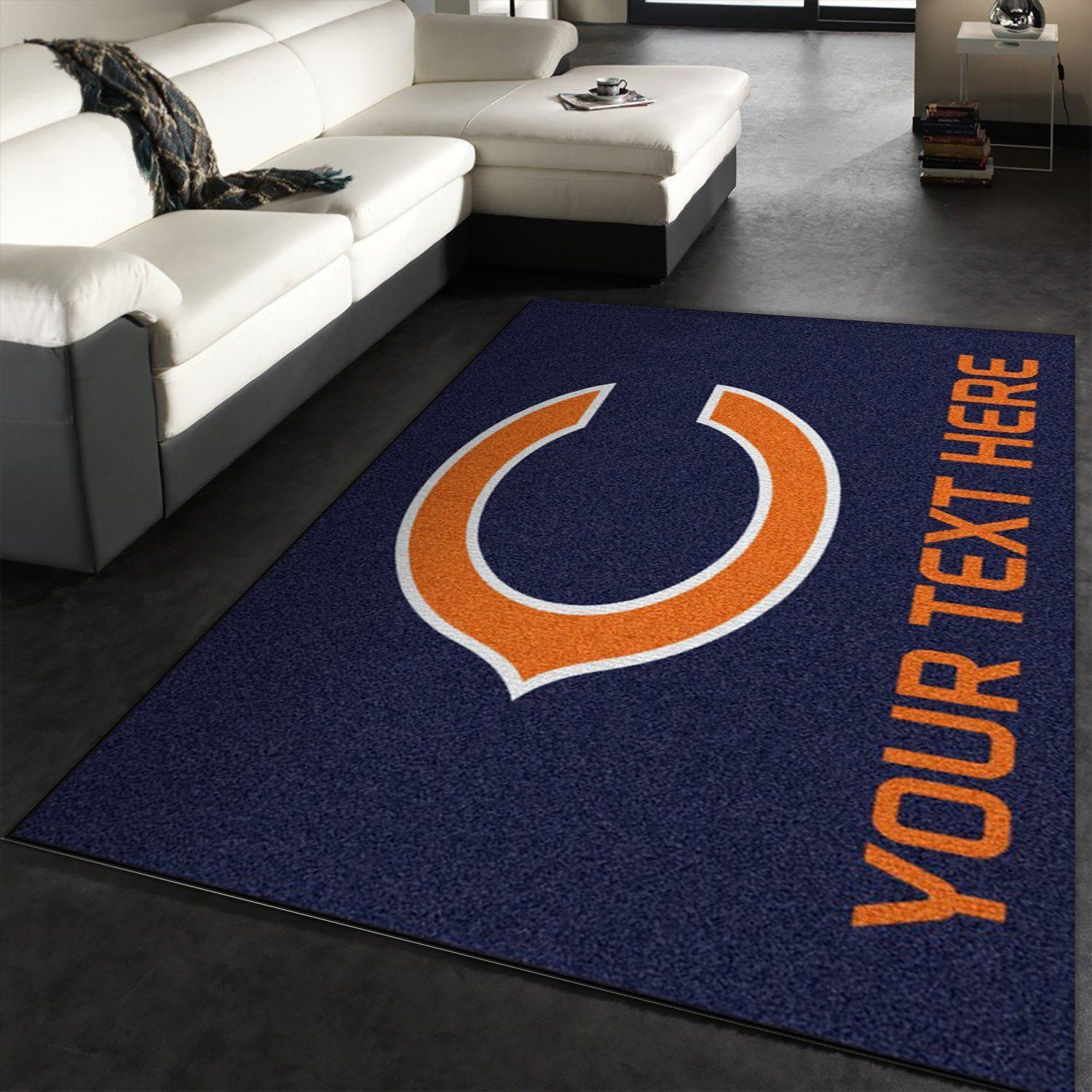 Customizable Chicago Bears Personalized Accent Rug NFL Area Rug For Christmas