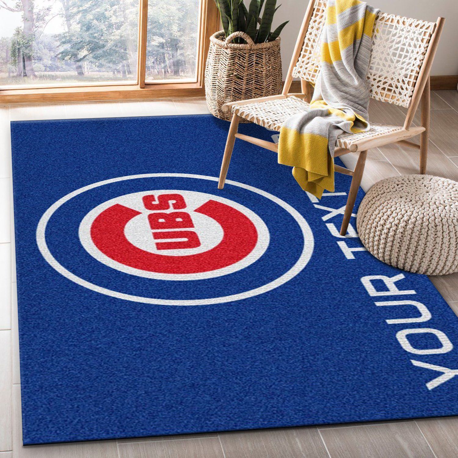 Customizable Chicago Cubs Personalized Accent Rug Area Rug For Christmas