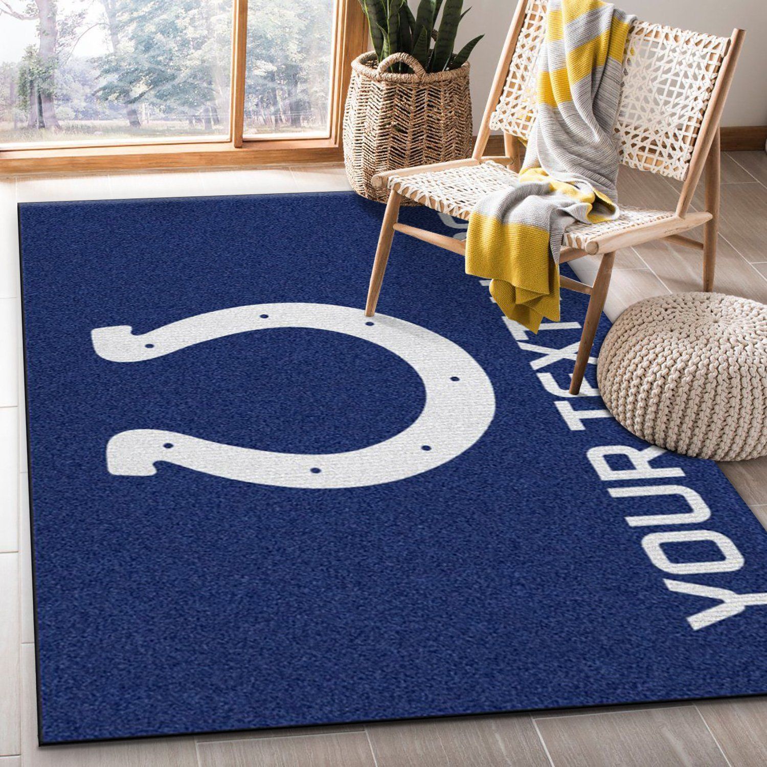 Customizable Indianapolis Colts Personalized Accent Rug NFL Area Rug For Christmas