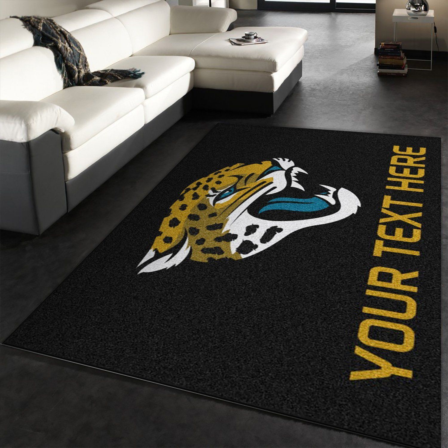 Customizable Jacksonville Jaguars Personalized Accent Rug NFL Area Rug For Christmas
