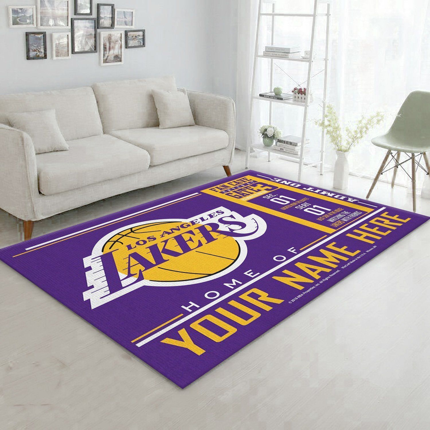 Customizable Los Angeles Lakers Wincraft Personalized NBA Area Rug For Christmas Living Room Rug US Gift Decor – Indoor Outdoor Rugs