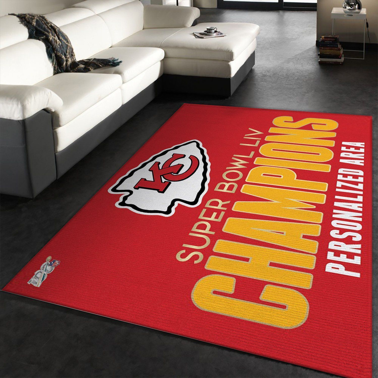 Customizable kansas City Chiefs NFL Team Logos Area Rug