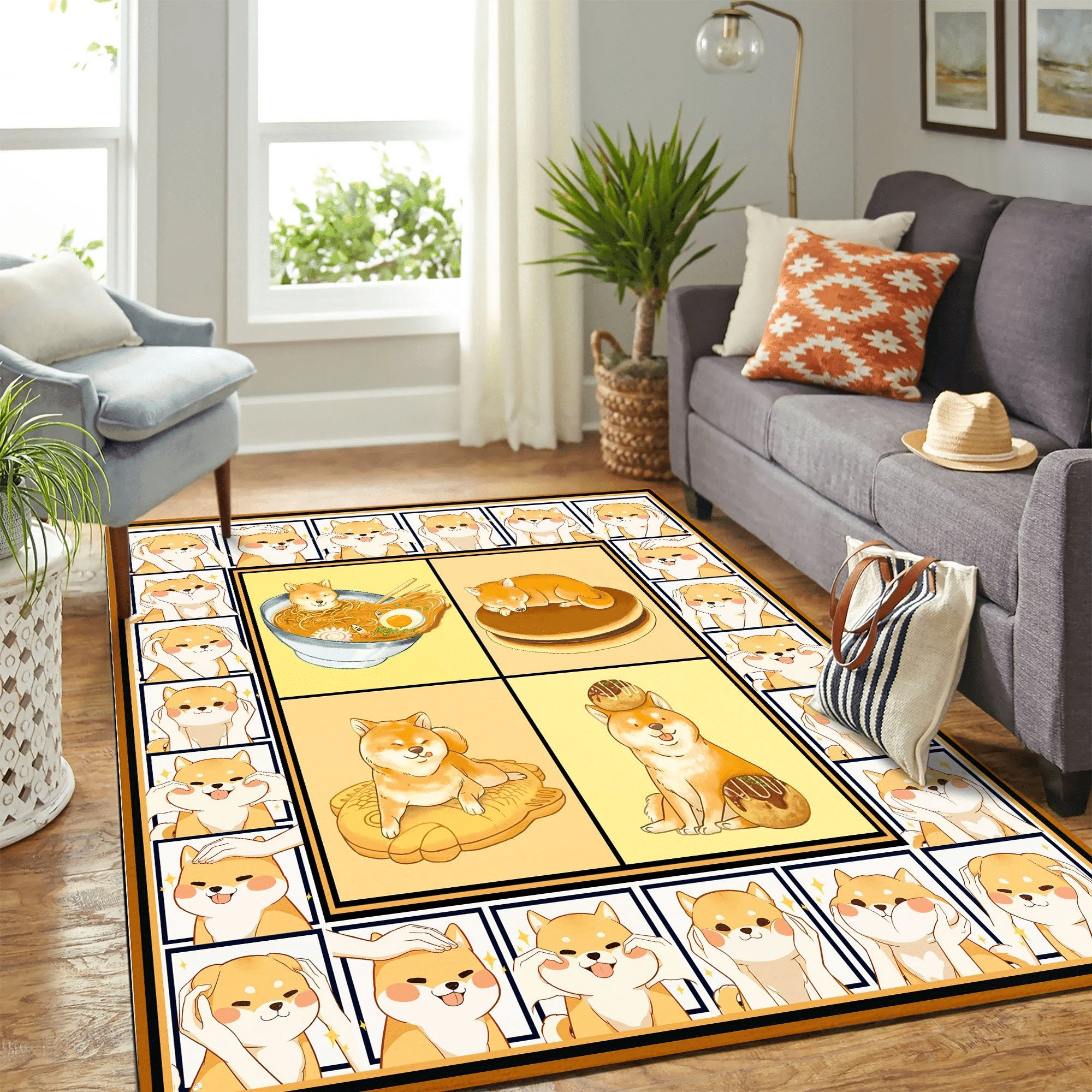 Cute Shiba Inu Mk Carpet Area Rug Chrismas Gift - Indoor Outdoor Rugs