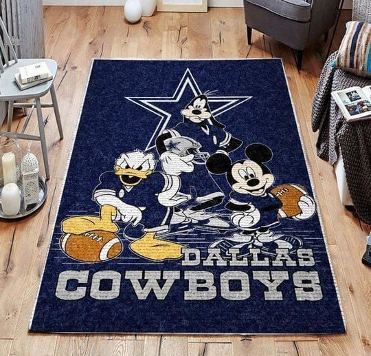 Dallas Cowboys Area Rug Nfl Football Floor Decor 0111198 - Indoor Outdoor Rugs