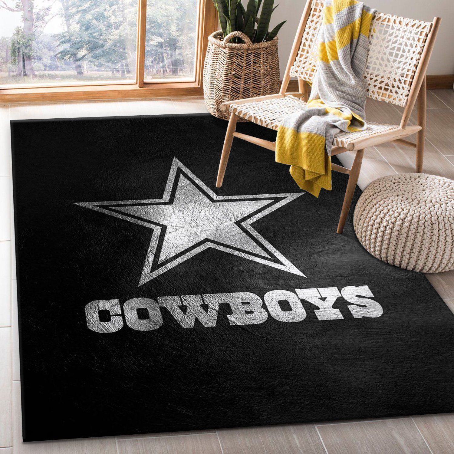 Dallas Cowboys Silver NFL Area Rug For Christmas, Kitchen Rug, Family Gift US Decor - Indoor Outdoor Rugs
