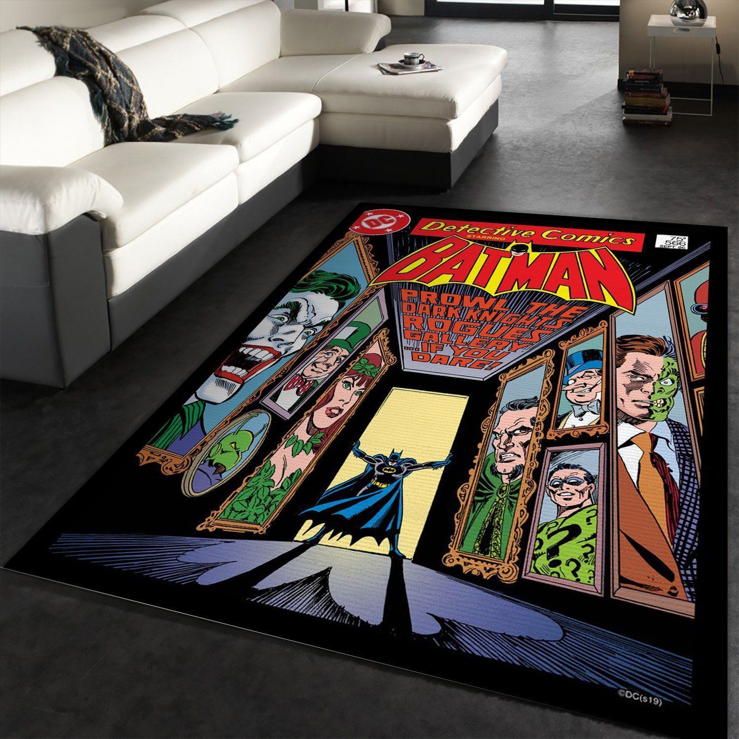 Dark Knight Rogue Gallery Area Rug Carpet