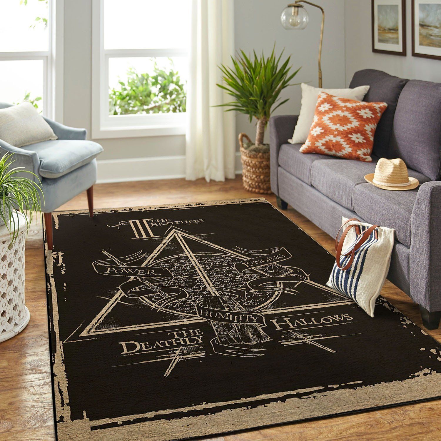 Deathly Hallows Area Rug Chrismas Gift - Indoor Outdoor Rugs