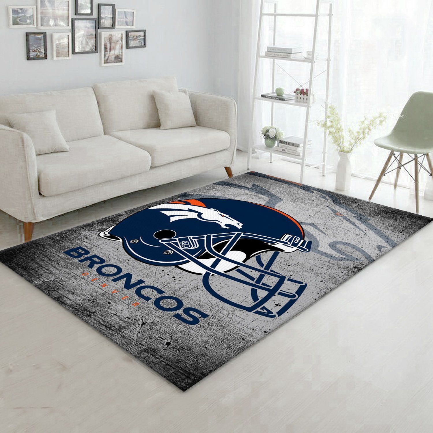 Denver Broncos Football Nfl Area Rug Bedroom Rug Home US Decor - Indoor Outdoor Rugs