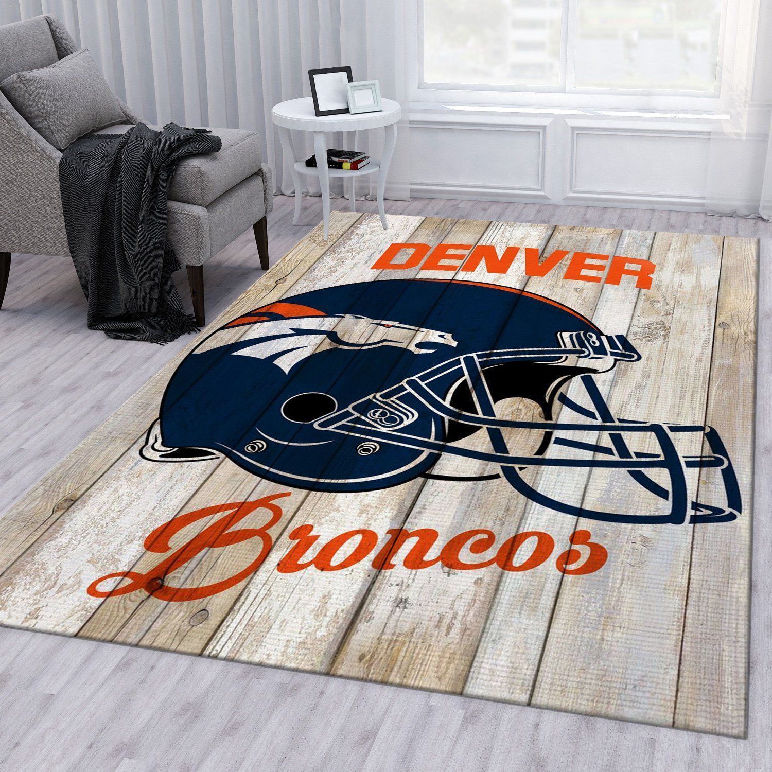Denver Broncos Football Nfl Rug Bedroom Rug US Gift Decor - Indoor Outdoor Rugs