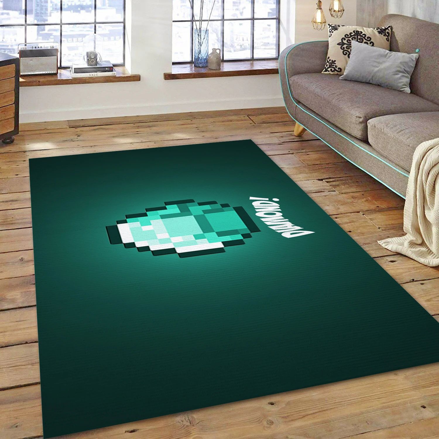 Diamond Video Game Area Rug Area