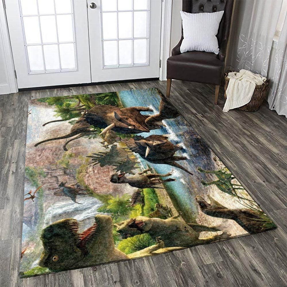 Dinosaur Rug Chrismas Gift - Indoor Outdoor Rugs