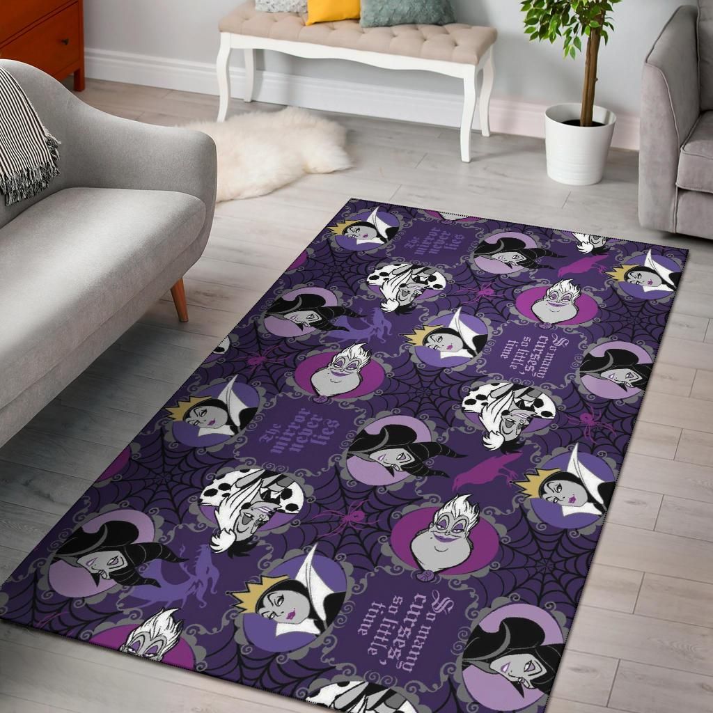 Disney Villains Purple Area Rug Chrismas Gift - Indoor Outdoor Rugs