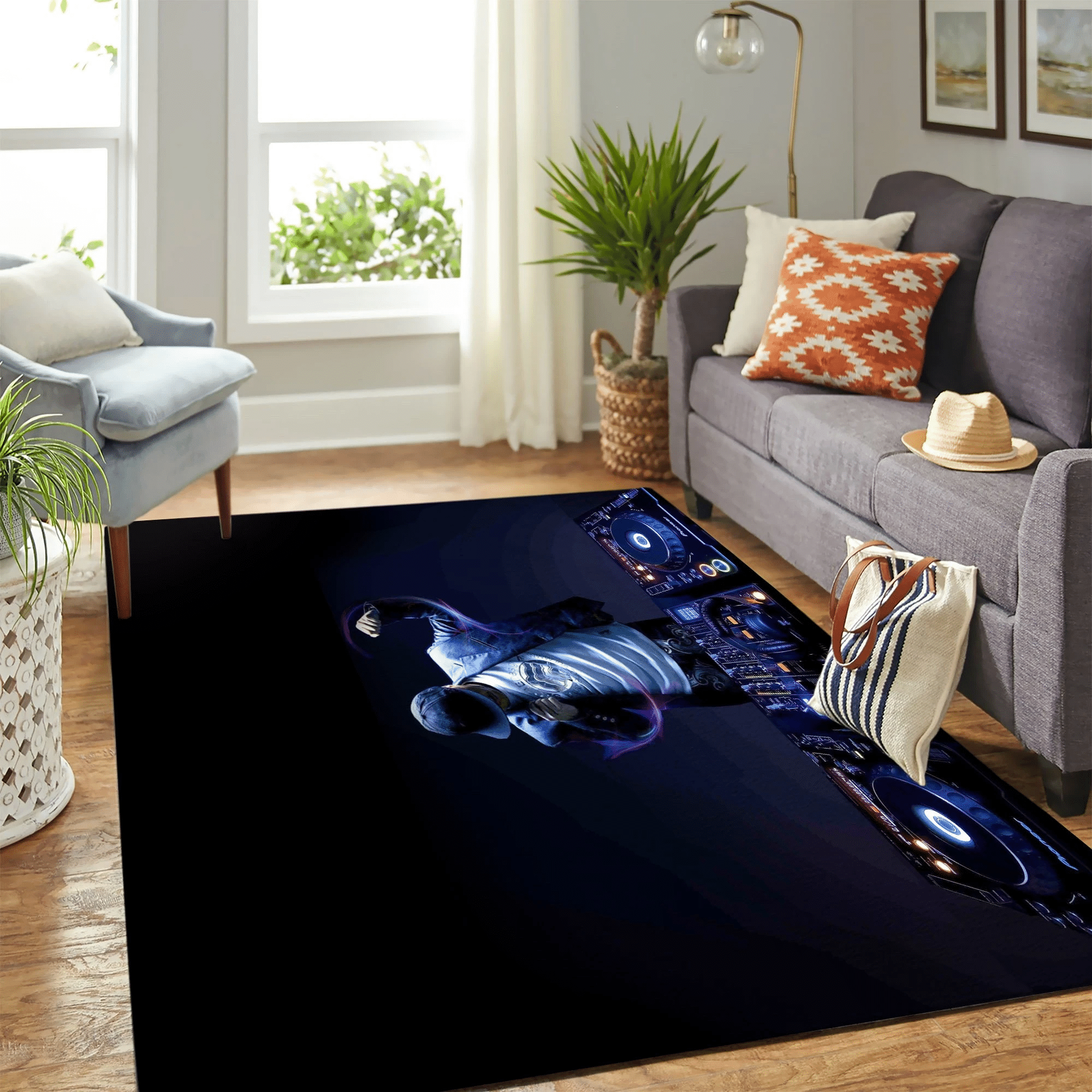 Dj Carpet Floor Area Rug Chrismas Gift - Indoor Outdoor Rugs