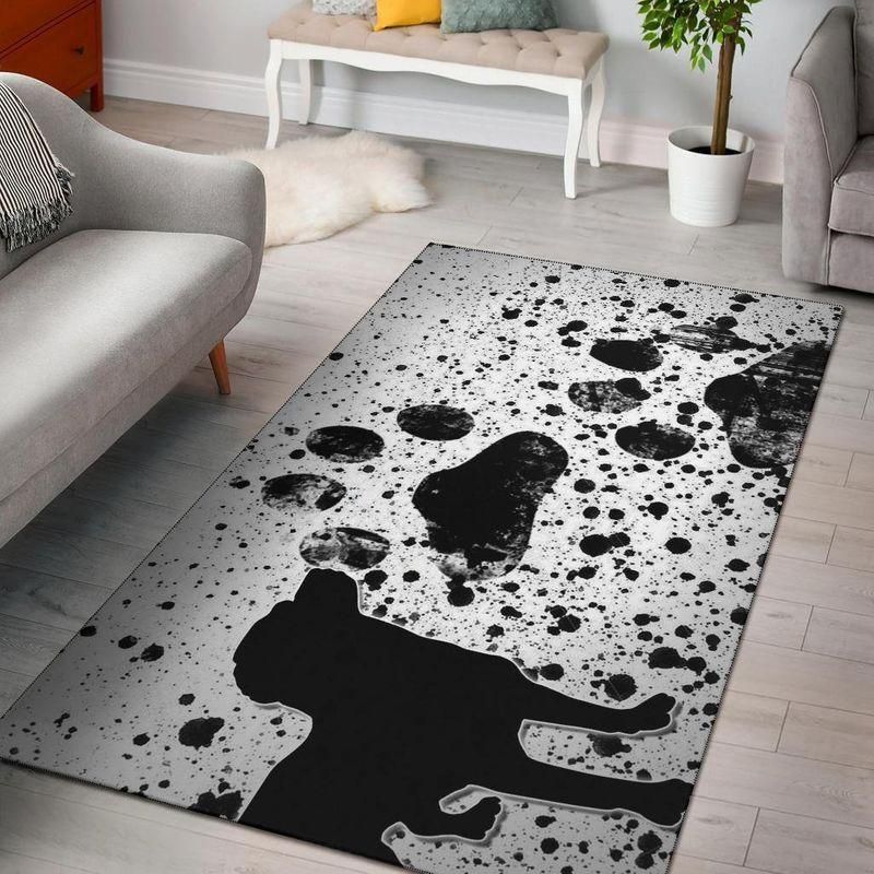 Dog Paw Print Area Rug Chrismas Gift - Indoor Outdoor Rugs