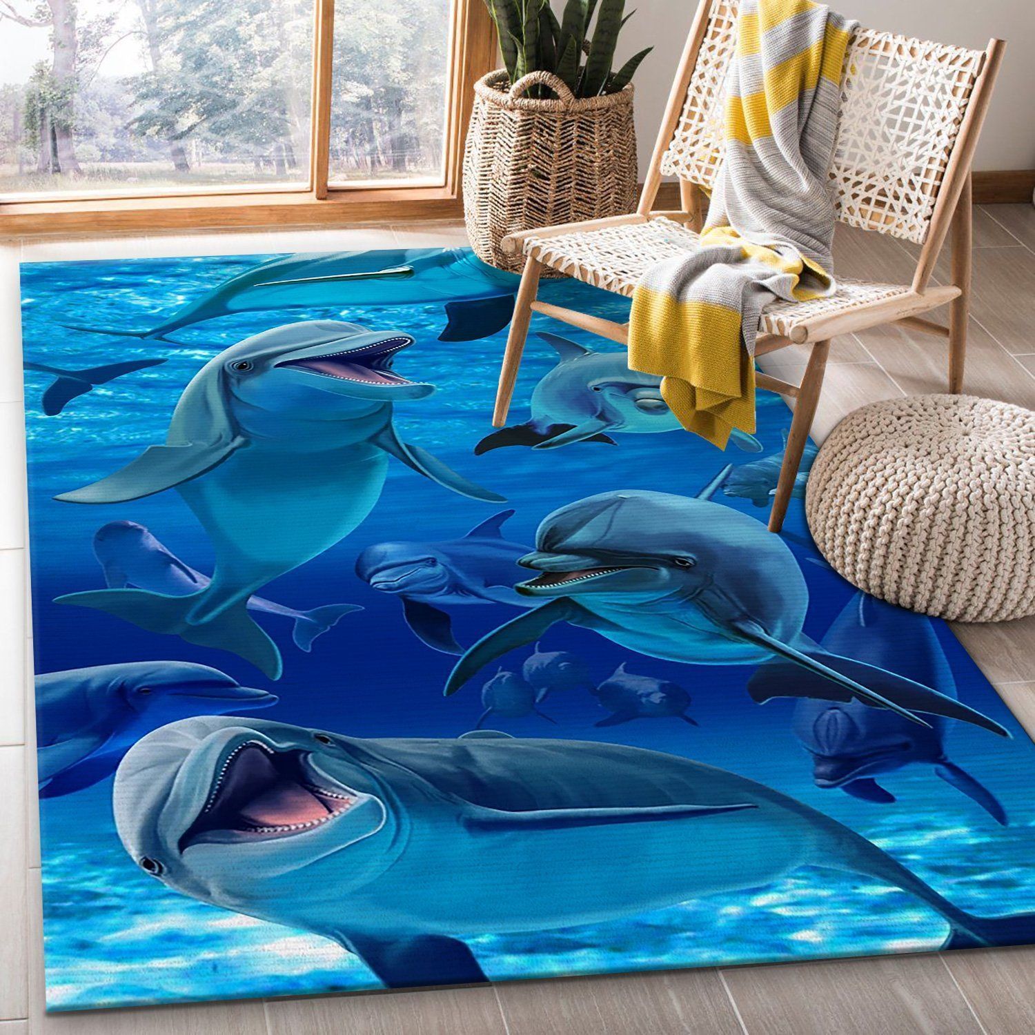 Dolphin Rug Modern Rugs - Indoor Outdoor Rugs