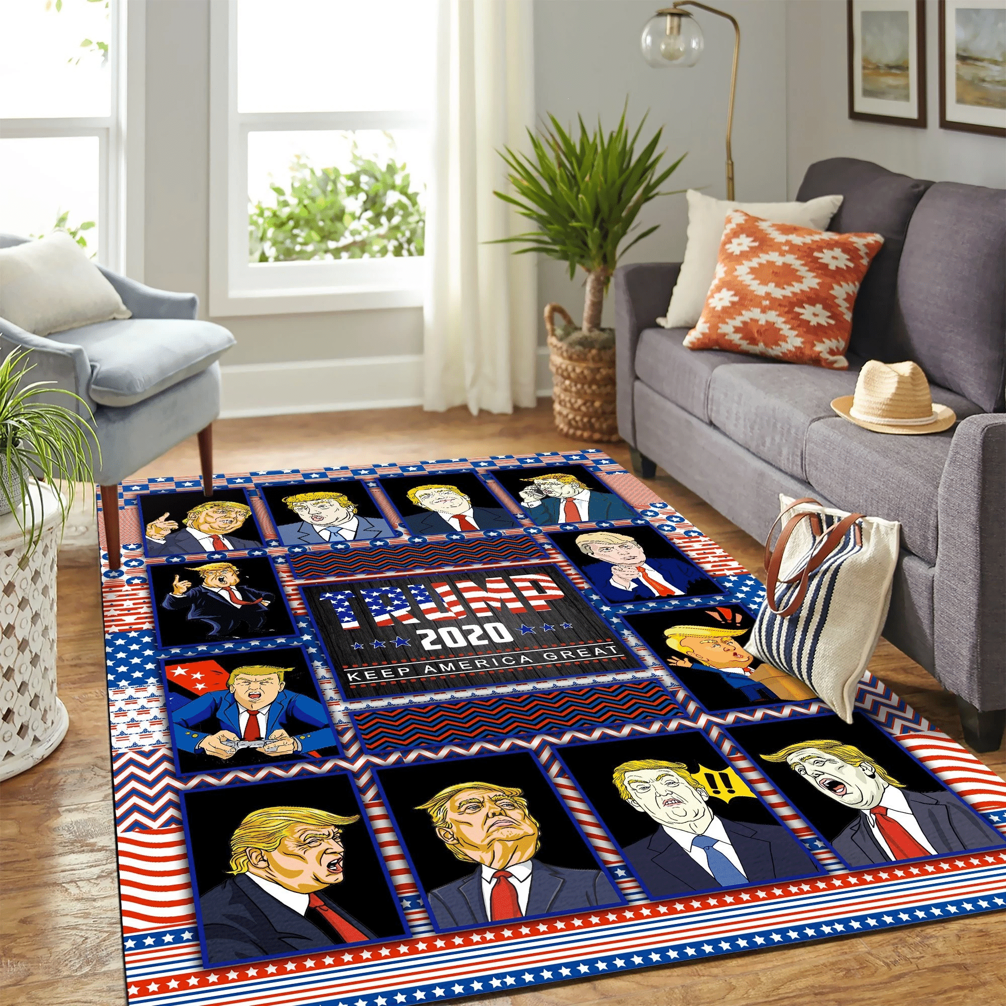 Donald Trump Carpet Funny Floor Area Rug Chrismas Gift - Indoor Outdoor Rugs