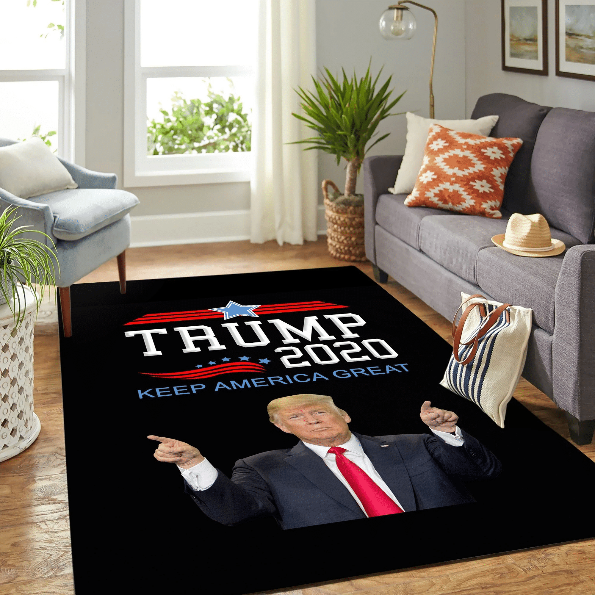 Donald Trump Great Again Carpet Floor Area Rug Chrismas Gift - Indoor Outdoor Rugs