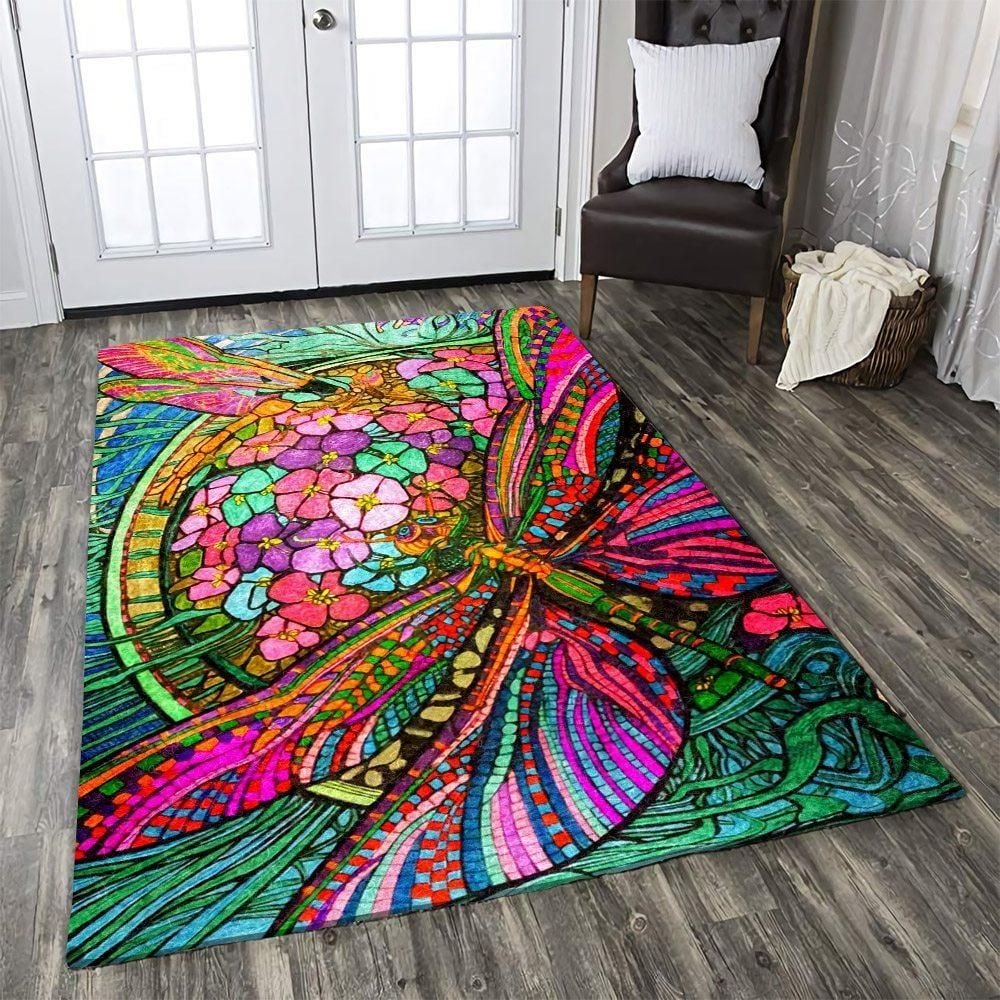 Dragonfly Rug Chrismas Gift - Indoor Outdoor Rugs