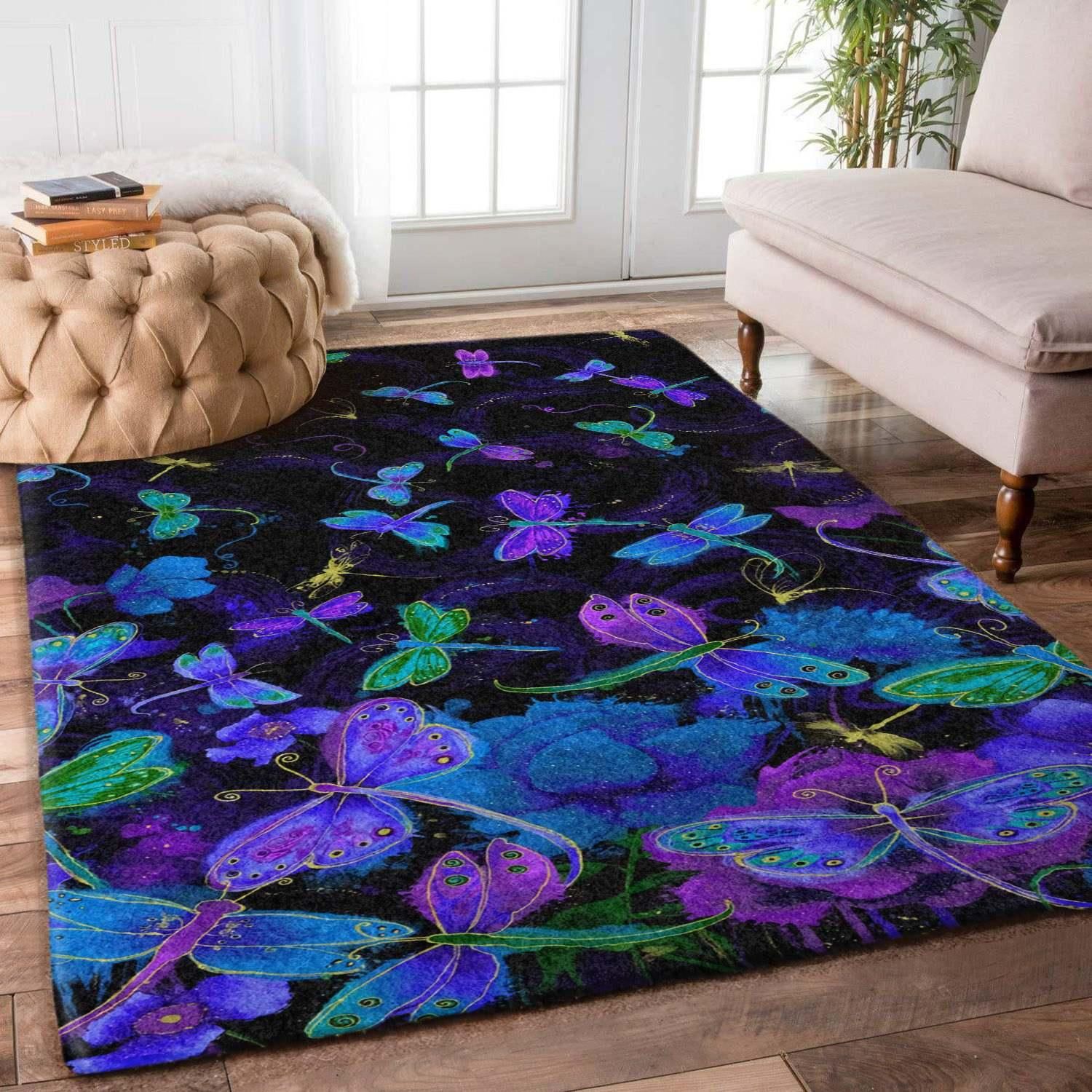 Dragonfly Rug Chrismas Gift - Indoor Outdoor Rugs