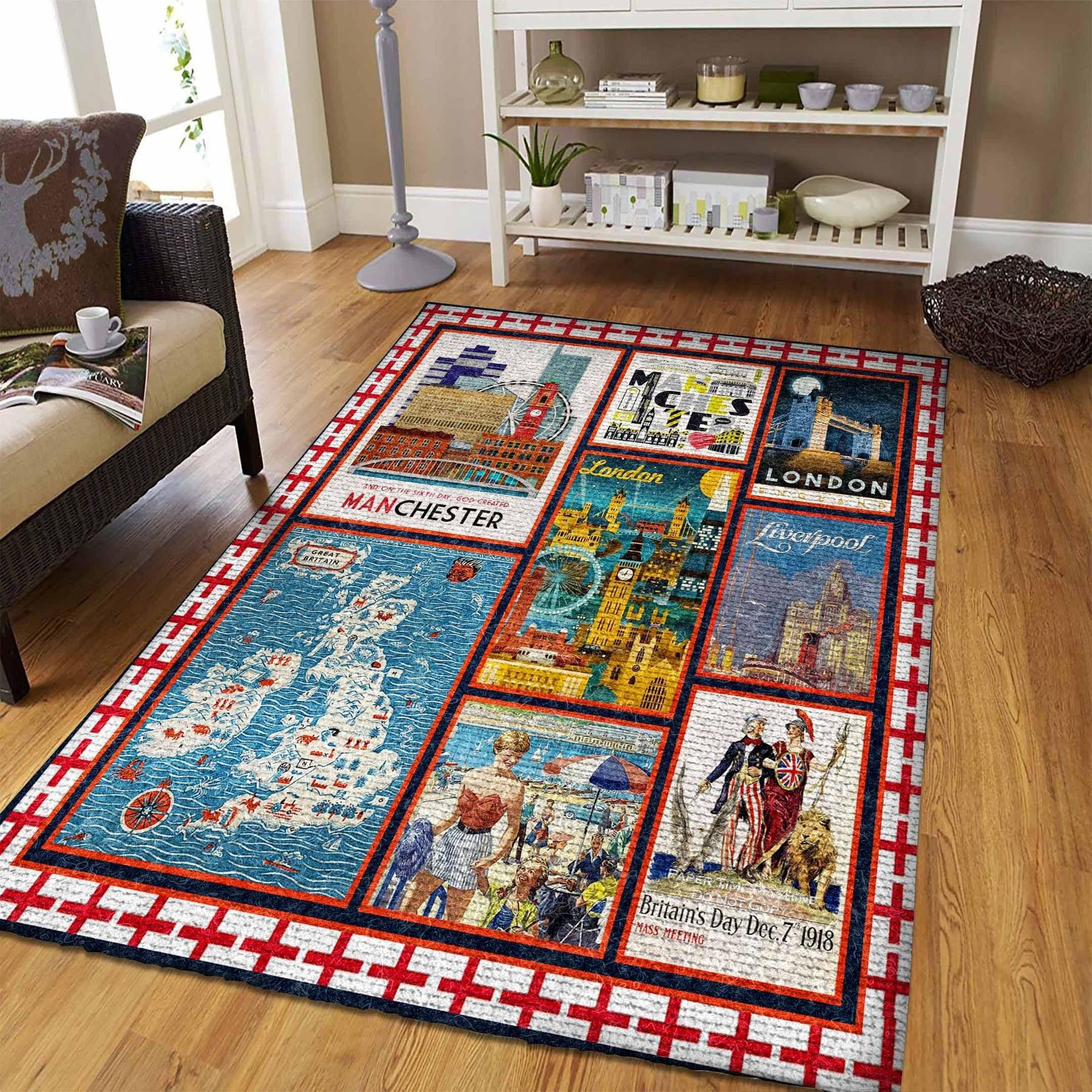 England Rug Chrismas Gift - Indoor Outdoor Rugs